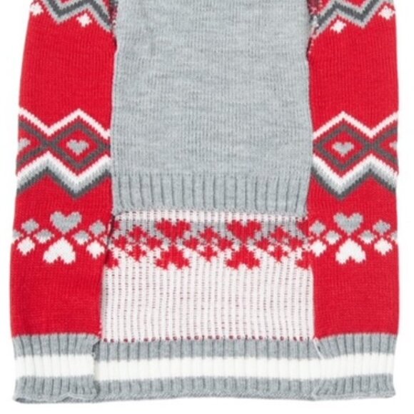 COPY - Vibrant Life PET SWEATER Size: M "SPOILED" Red,Gray,White - Picture 3 of 6